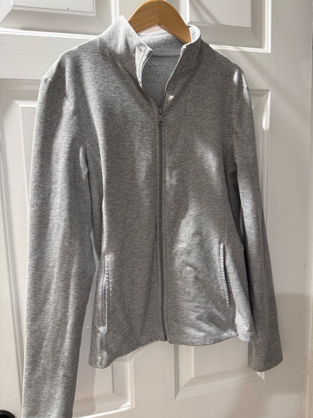 Beyond Yoga Grey Full-Zip Jacket